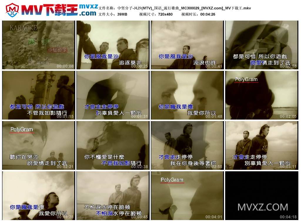中坚分子-风沙(MTV)_国语_流行歌曲_MC300029